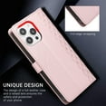 thumbnail image 5 of ELEHOLD Case for iPhone 14 Pro Shockproof Flip PU Leather Wallet Magmetic Buckle Case with Card Holder Slots Stand & Wrist Strap,Rosegold, 5 of 10