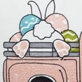 thumbnail image 4 of 13" X 20" White and Pink  Easter Bunny Pink Truck Throw Pillow, 4 of 6
