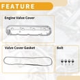 thumbnail image 4 of Tapa de válvula del motor del lado izquierdo Unique Bargains con junta No.12642655 para GMC Envoy 2009 Aleación de aluminio tono plateado 1 juego, 4 of 8