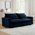 thumbnail image 2 of Comfy Corduroy Couches for Living Room,2 Seater Modern Sofa with Armrests,Fabric Small Couches for Apartment Living Room,Blue, 2 of 7