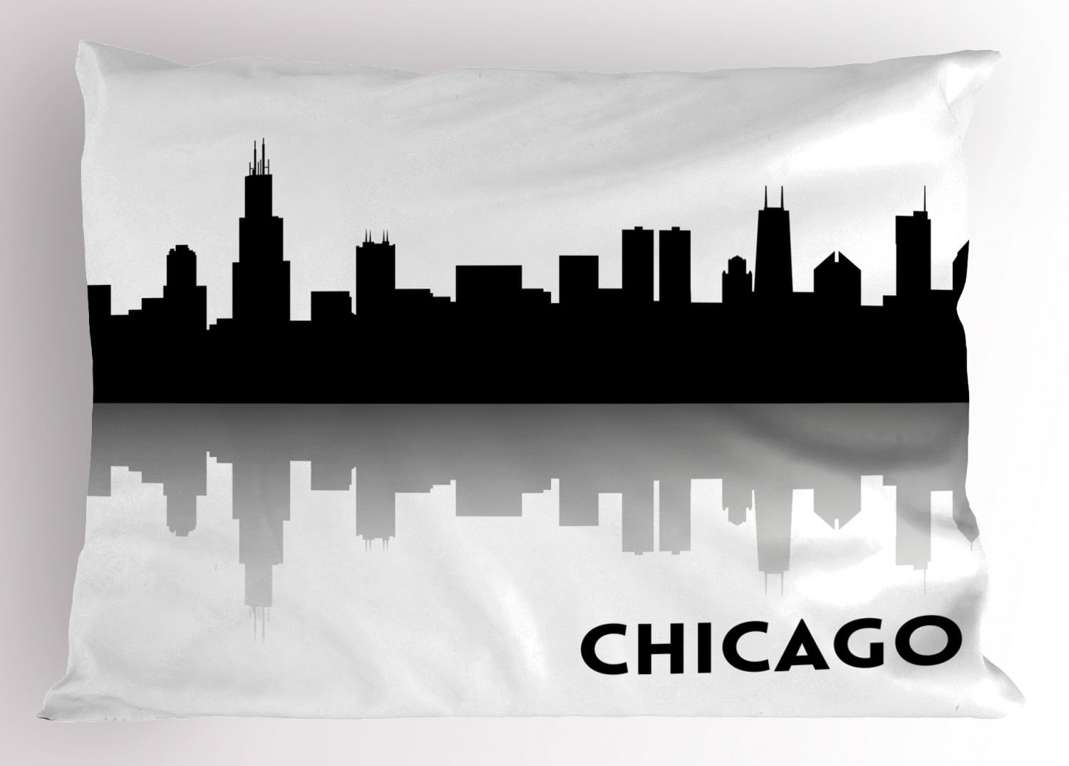 Downtown Chicago City Skyline Walking Bear Silhouette Tank Top