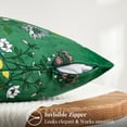 thumbnail image 6 of COOKCOK Dark Green Velvet Throw Pillow Covers 20x20 Pack of 2, Vintage Floral Pillow Covers, Mid Century Flower Plant Cushion Covers for Sofa Living Room Home Decor, 6 of 7