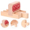 thumbnail image 4 of 2Pcs Wooden Train Stop Track Toy Train Scene Track Prop Railway Train Track Piece, 4 of 6