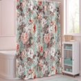 thumbnail image 5 of Shower Curtain Watercolor Camellia Shower Curtains for Bathroom Decor, Waterproof Polyester Shower Curtain Set with Hooks, Small Stall Size 36" x 72" Spring Vintage Floral, 5 of 9
