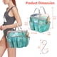 thumbnail image 3 of Carrito de ducha portátil de malla en forma de F, con 7 bolsillos, color verde, 3 of 9