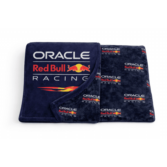 F1 Oracle Red Bull Racing Officially Licensed Fleece Blanket | Formula One Design Super Soft Warm Throw | Perfect For Teen Bedrooms Camping & Sleepovers | Size 40 x 59" | Navy