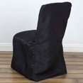 thumbnail image 2 of Efavormart 10PCS Black Square Top Polyester Banquet Chair Cover Dinning Event Slipcover For Wedding Party Banquet Catering, 2 of 3