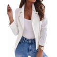 thumbnail image 2 of Women'S Faux Leather Jackets Suede Spring Trendy Outfits 2025 Fall Zip Up Cropped Moto Jakcet Outerwear White XXL, 2 of 7