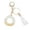 SilverO, variant on Translucent Resin Letter Pendant Keychain Initial Charm Acrylic Crafted Decorative Key Ring Accessory, SilverE