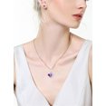 thumbnail image 6 of Devuggo 925 Sterling Silver Heart Pendant Necklace Simulated Amethyst Stud Earrings Jewelry Set,Gifts for Women, 6 of 7