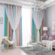 thumbnail image 5 of Double Hollow Star Curtains Double Layer Star Curtains for Kids Girls Bedroom Colorful Children's Room with Voile Children's Curtains Blackout Curtain, 5 of 5