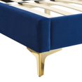 thumbnail image 6 of Platform Bed Frame, Full Size, Velvet, Blue Navy, Modern Contemporary Urban Design, Bedroom Master Guest Suite, 6 of 10