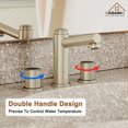 thumbnail image 3 of CASAINC 8 in. Widespread Double Handle Bathroom Faucet Deck Mounted Spot Resist Bathroom Sink Faucet with Pop-Up Drain in Brushed Champagne Gold, 3 of 10
