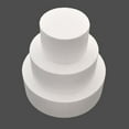 thumbnail image 1 of LNGOOR 3 Pcs Modèle de Décoration de Gâteau en Mousse Ronde de 8 Pouces, 1 of 10