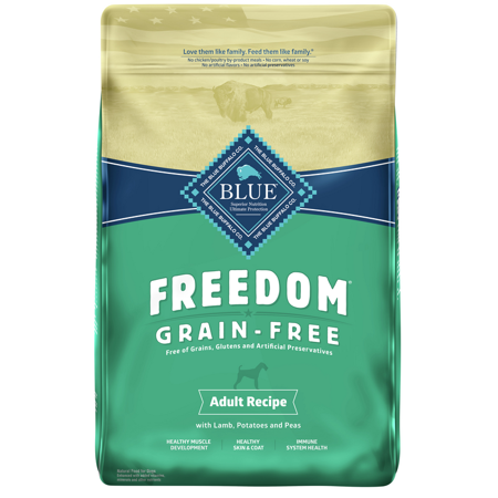 Blue Buffalo Freedom Grain Free Natural Adult Dry Dog Food, Lamb 24-lb