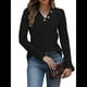 thumbnail image 1 of Camisas Elegantes de Textura para Mujer, de Algodón Básico con Rayas en las Axilas - Sudadera con Capucha Negro S, 1 of 8