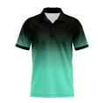 thumbnail image 2 of Afdoent Mens Polo Shirts Men's Summer Gradient Print Short Sleeve Shirt Loose Fit Casual Work Mens Shirts, 2 of 4