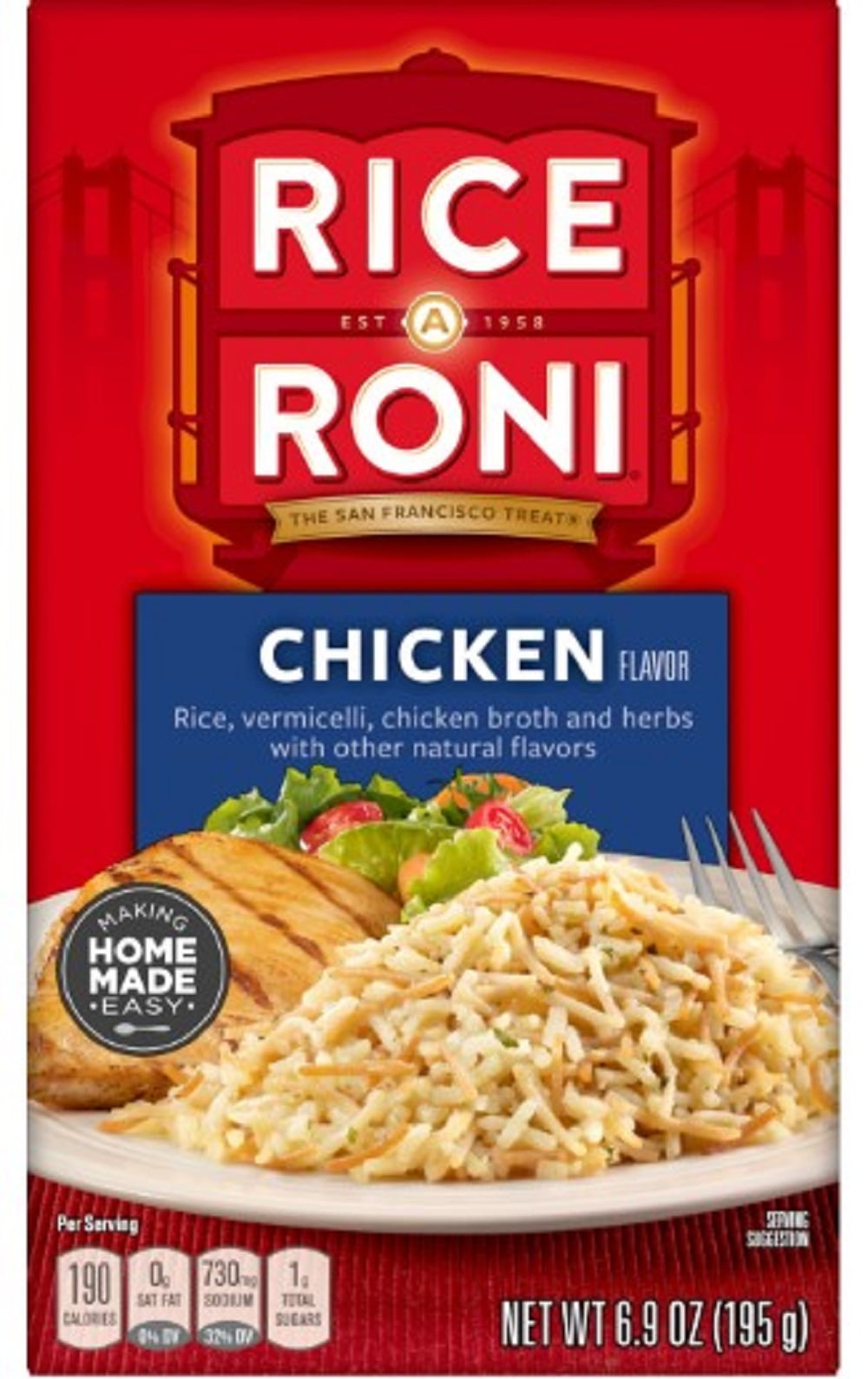 Rice-A-Roni Rice Chicken Flavor 6.9 oz (Pack of 36)