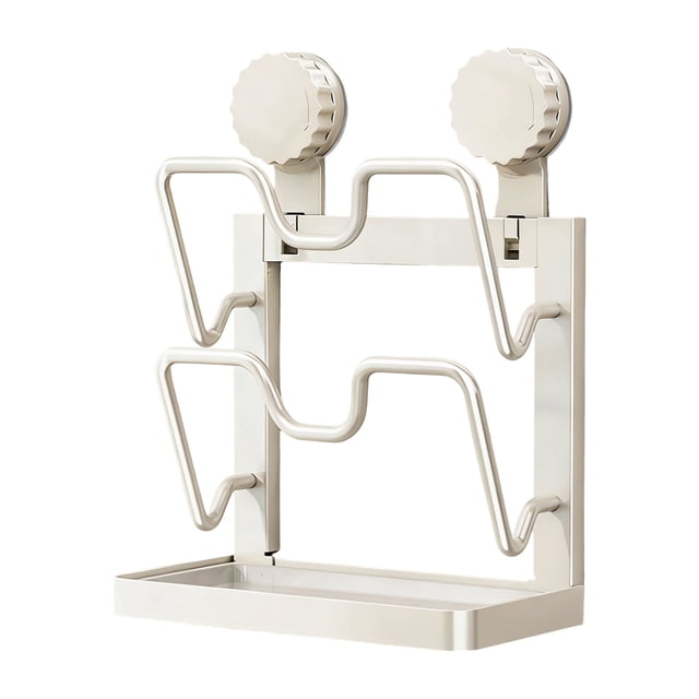 Huanglei Kitchen Lid Storage Rack Multifunctional Lid Holder U Shaped Vertical Holder With Removable Drip Tray For Countertop And Stove Top Has A Lid Storage Function