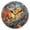 Abstract Solar System, variant on Dailycode Round Wall Clock Battery Operated Silent Non-Ticking Hanging Clock Gold Pointer 10" Racing Car on Planet