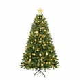 thumbnail image 4 of Christmas Tree 7.5FT Christmas Tree with 550 Warm White LED Lights – 1350 PVC & Hard Needle Tips, Hinged Branch Design, Sturdy Metal Stand – Full Realistic Holiday Tree,Artificial Christmas Tree, 4 of 8