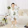 thumbnail image 6 of FORMRS Wearable Blanket Hoodie with Sleeves for Kids Cozy Flannel Sweatshirt, Cartoon Bunnies, 6 of 7