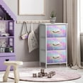 thumbnail image 6 of Sorbus 3 Drawer Bedside Nightstand End Table Bedroom Dresser, Pastel Colors Tie-Dye Sparkle, 6 of 6