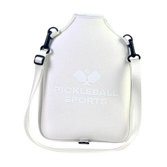 Almencla Sac pour Palette de Pickleball Sac Bandoulière de Pickleball Sac de Rangement Portable en Néoprène Blanc