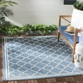 thumbnail image 3 of SAFAVIEH Courtyard Alina Geometric Quatrefoil Indoor/Outdoor Area Rug, Blue/Beige, 5'3" x 7'7", 3 of 10