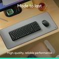 thumbnail image 3 of Logitech K250 Bluetooth Keyboard with Numpad, Easy Connectivity, Compact Wireless Keyboard made with Recycled Plastic, Graphite, 3 of 9