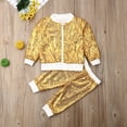 thumbnail image 5 of Toddler Kids Baby Girl Zipper Pullover Clothes Set Tops Jacket Pants Sequins Tracksuit Outfits 1-6Y, 5 of 5