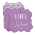 thumbnail image 3 of Inkdotpot Real Silver Foil Bracket Shape Paper Hang Tags Happy Holiday Favor Tags Pack Of 100, 3 of 6