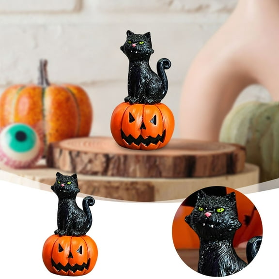 Lighted Halloween Village Houses - Spooky Resin Haunted House Decor for Table, Desk & Mantel - Happy Haunting Indoor Decorations