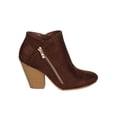 thumbnail image 2 of Nature Breeze GK43 Women Faux Suede Almond Zippered Chunky Heel Bootie, 2 of 5