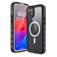 thumbnail image 5 of 3D Magic IP68 Waterproof Shockproof Case with Built-in Screen Protector for iPhone 15 Magnetic Phone Cover, Black, 5 of 9