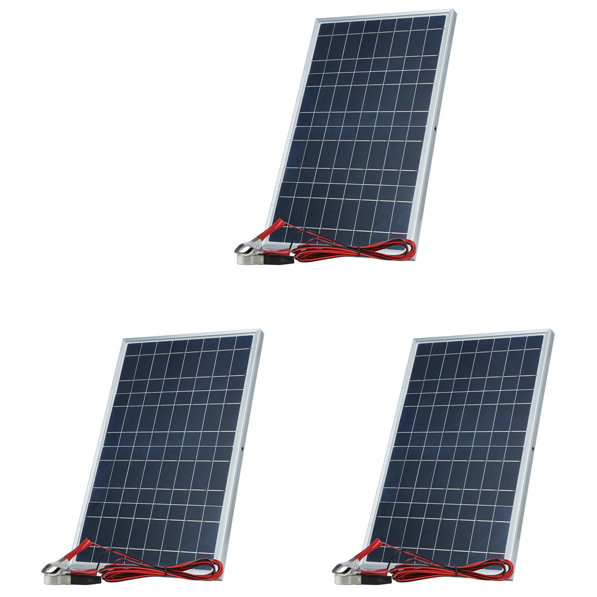 3X 12V Solar Panel Kit Complete 30W Power Portable Outdoor Rechargeable Solar Cell Generator for Home