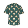 thumbnail image 3 of Haiem Cute Shiba Printed Hawaiian Shirt for Men - Men’s Casual Beach Summer Shirts - Stretch Fabric with Modern Fit-Medium, 3 of 9