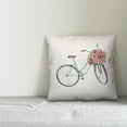 thumbnail image 3 of Creative Products Flower Delivery Bike 18x18 Spun Poly Pillow, 3 of 3
