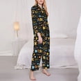 thumbnail image 3 of Balery Basketball Conjunto de Pijama con Estampado para Mujer, Conjunto de Dos Piezas con Manga Larga, Ropa de Dormir Suave con Bolsillos, Pijamas Cómodos-X-Large, 3 of 7