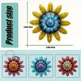 thumbnail image 5 of Kannior Metal Flower Wall Decor for Outdoor Garden Fence Durable Floral Metal Wall Art with Vivid Colors Home Decor Sculpture Patio Backyard Garden, 5 of 5