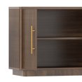 thumbnail image 6 of Dextrus TV Stand with Storage for TVs up to 80 Inch, 70'' Entertainment Center with 4 Fluted Doors for Living Room or Apartment, Walnut, 6 of 8