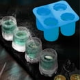 thumbnail image 5 of BNNG Silicone Shot Glass Ice Molds/Trays for Freezer with 4 Cavities, Reusable Whiskey Glass Ice Cubes,DIY Cupcake Decor Candy Fondant Ice Cream Desserts Crystal Soap Mould, Holds 1oz Each, 5 of 5