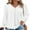 C White, variant on KISSMODA Women's Long Sleeve Comfy V-Neck Blouse & Tunic Tops, S-2XL