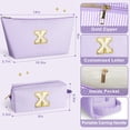 thumbnail image 6 of DAKIMOE Makeup Bag Cosmetic Bags Organizer Personalized Initial Travel Essentials Toiletry Bag for Birthday Christmas Girlfriend Teacher Valentines Day Gifts, 6 of 9