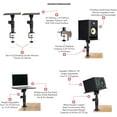 thumbnail image 4 of Gator Frameworks Adjustable Height Clamp-On Studio Monitor Stand (Pair), 4 of 4