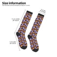 thumbnail image 2 of Knee High Socks for Women Men Athletic - cartoon halloween pumpkin Thigh-High Black Sole Comfort Breathable Long Socks for Casual Travel Running, 2 of 7