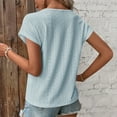thumbnail image 5 of Admvng Tops For Women Trendy Fashion Summer V-Neck Solid Short Sleeve Casual Top Blouse S-3XL, 5 of 8