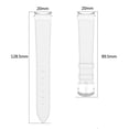 thumbnail image 5 of Correa De Piel Compatible Con Samsung Galaxy Watch4 40/44 Mm Pulsera De Repuesto Compatible Con Watch4 Classic 42/46 Mm 20 Mm Minnieouse EL016603-01, 5 of 5
