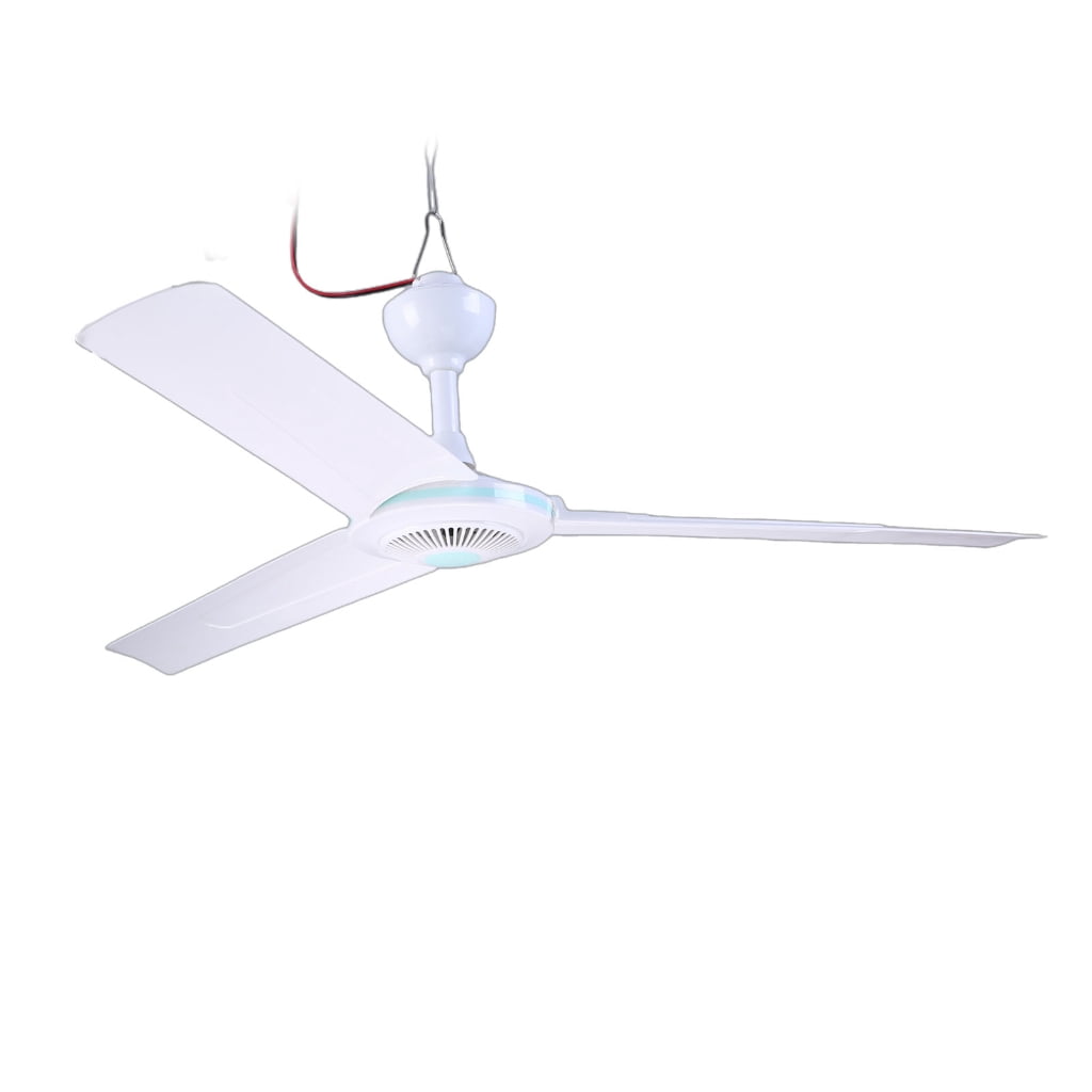 Ceiling Fan 35 Inch 3-Blade Hanging Camping Fan – 12V 20W, 467cm Cable, 5.5x2.1mm DC Plug, Runs On Car Battery Or 12V Power Bank, Perfect For Tents, Motorhomes, Dorms, And Meat Markets