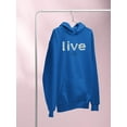 thumbnail image 3 of Live Life Daisy Lettering Hoodie Women -Image by Shutterstock, Female 3X-Large, 3 of 4
